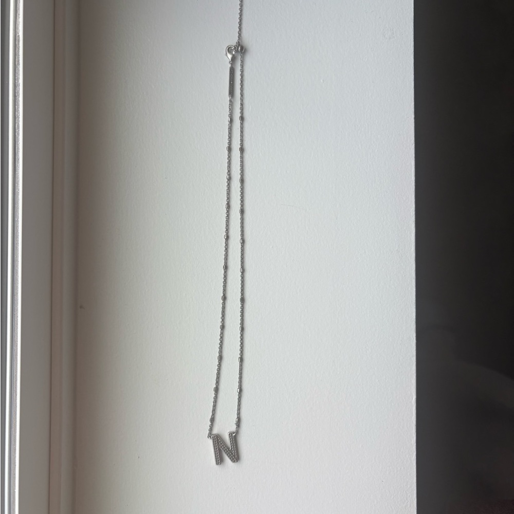 Kendra Scott Silver Initial Necklace